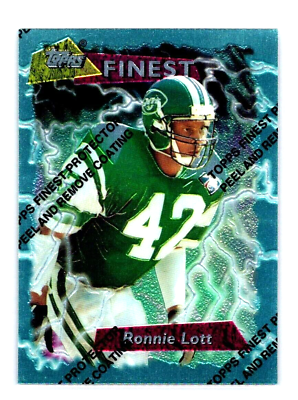 #ad 1995 NFL Topps Finest Ronnie Lott #44 New York Jets 95 TF FBC $2.25