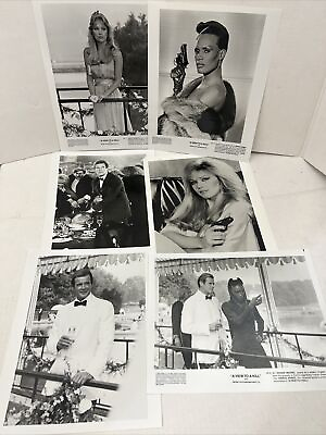 #ad 1984 Press Photos Actor Roger Moore as Agent 007 in quot;A View to a Killquot; Lot Of 6 $24.00
