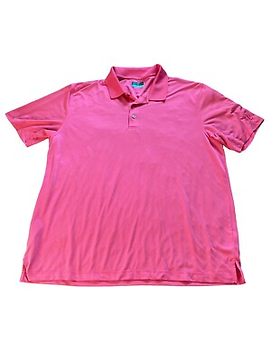 #ad Pga Mens Pink Short Sleeve Pullover Golf Polo Size Xxl $16.80