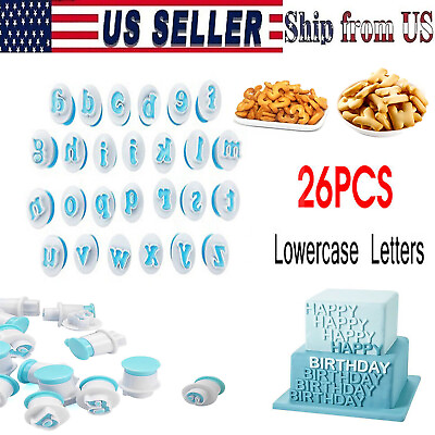 #ad 26 Alphabet Number Letter Fondant Icing Cutter Mould Molds Cake Decorating Tool $8.99