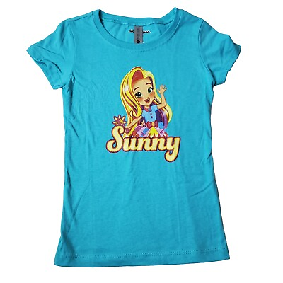 #ad Nickelodeon Girls Sunny Day Sunny Short Sleeve T Shirt Tahiti Blue X Small $15.60