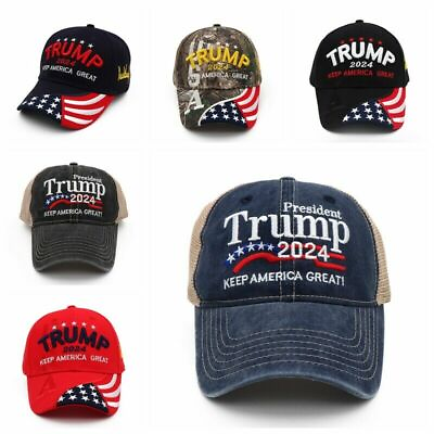 #ad Trump Hat 2024 KAG USA Flag Camo America Great Embroidered Baseball Cap Hat $9.49