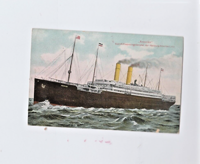#ad Postcard Amerika Express Ship AB8 $4.98