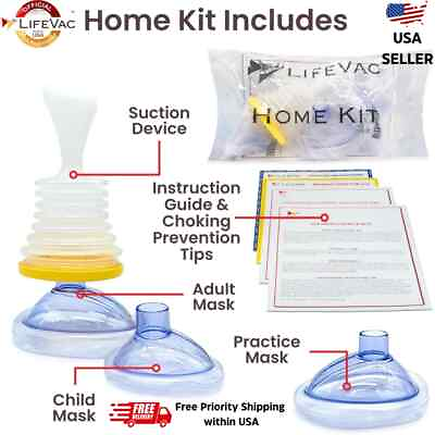 #ad LifeVac Portable Home Kit First Aid Anti Choking Device for Adult and Children $20.89