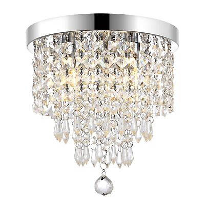 #ad Modern Crystal Chandelier Ball Fixture Pendant Ceiling Lamp H11.7 X W9.8 3 L... $52.19
