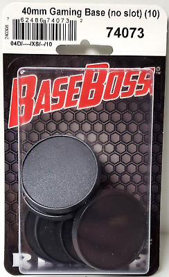 #ad Base Boss 40MM ROUND GAMING BASE Plastic Base 10 Reaper Miniatures REM74073 $4.99