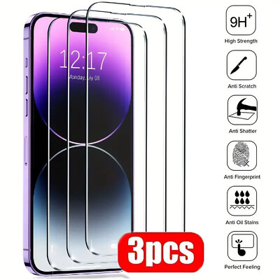 #ad Tempered Glass Screen Protector For iPhone 14 13 12 11 Pro Max X XS XR 8 7 6 $0.99
