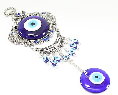 #ad Turkish Blue Evil Eyes Fish Carps Amulet Wall Hanging Home Decor. Blessing Gift $11.95