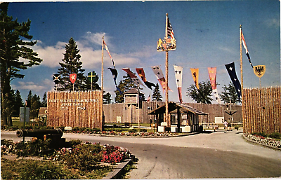 #ad Fort Michilimackinac Mackinac Michigan Chrome Unposted Postcard Vintage $4.86