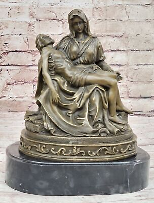 #ad Pieta Jesus And Mother Mary Holy Water Font Bronze Color Chapel Prayer room Sale $309.00