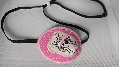 #ad Custom Eye Patches Adjustable for Dog Cat Pink Pirate and Black Elastic $19.99