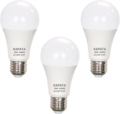 #ad A19 LED Light Bulbs 75 Watt Equivalent Dimmable LED Bulb Bright White 6000K 10W $18.59