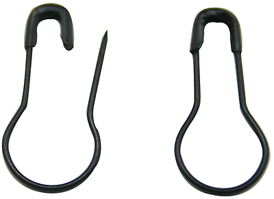 #ad 300pcs Safety Pins 0.8quot; Metal Black Gourd Safety Steel Wire Clothing Tag Bulb $13.09
