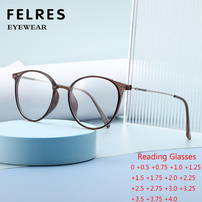 #ad Retro Round Blue Light Blocking Reading Glasses For Men Wome Presbyopic Readers $7.67