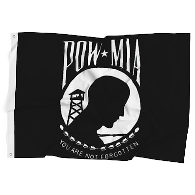 #ad #ad 3x5#x27; POW MIA Black Flag You are Not Forgotten Prisoner of War USA New $4.25