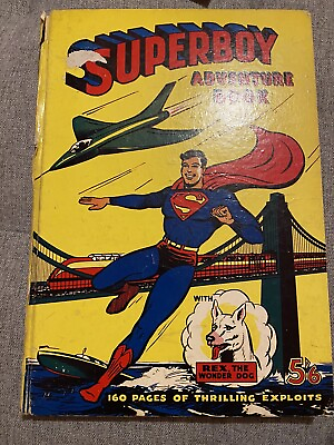 #ad Superboy Adveture Book With Rex The Wonder Dog 1957 58 Good Condition Rare GBP 35.00
