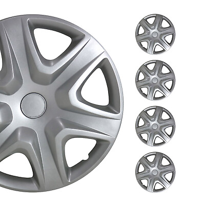 #ad 15quot; 4x Wheel Covers Hubcaps for Saturn Silver Gray $64.99