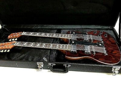 #ad New Custom SG STYLE 6 12 BURL MAPLE Double Neck Electric Guitar With HARD Case $460.75