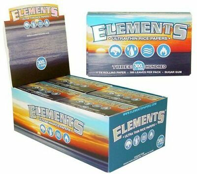 #ad AUTHENTIC Elements 300 Papers Pack Rolling Papers 1 1 4quot; **FREE SHIPPING** $8.95