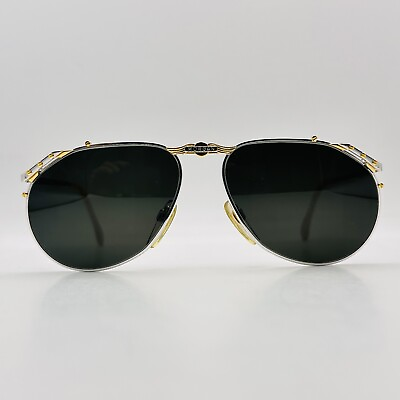 #ad Morgan Motors Sunglasses Men#x27;s Oval Silver Gold Vintage 80s Model 803 NOS $217.28