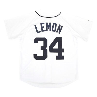 #ad Chet Lemon Majestic Detroit Tigers Home White Jersey Men#x27;s S 3XL $129.99