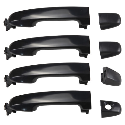 #ad Set of 4 Door Handle Exterior Outer Black Frontamp;Rear for 2012 2017 Toyota Camry $31.99