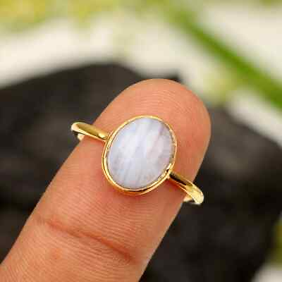 #ad Natural Lace Agate Gemstone Ring925 Sterling SilverHandmade RingGift For Her $43.39