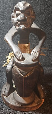 #ad Vintage African Wooden Figurine 7quot; by 4quot;. $25.00