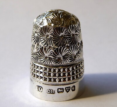 #ad Antique 1903 Hallmark Sterling Silver Sewing Thimble Silversmith Charles Horner AU $85.00