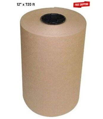 #ad Brown Kraft Paper 12quot; x 720 ft Roll 50 lb Basis Weight Packaging Shipping $29.97