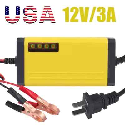 #ad 12V Car Battery Charger Maintainer Auto Trickle RV for Truck Motorcycle Portable $8.95