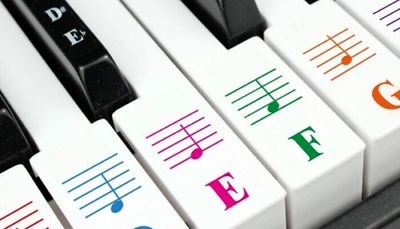 #ad Color Piano Keyboard Music Note Full Set Stickers for White and Black Keys $7.83