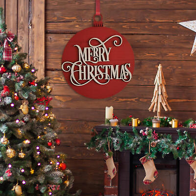#ad Merry Christmas Door Hanger Creative Chinese Lantern Wooden Sign top $25.38