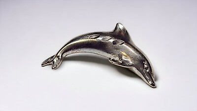 #ad Sterling Silver Dolphin Pendant Diamond Cut Dolphin Pendant Etched Dolphin $24.00