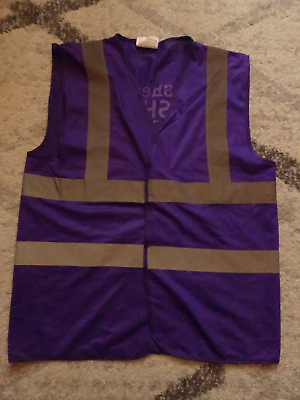 #ad Ed Sheeran Concert Reflective Vest Crew Safety Mens L Purple Live Music $17.99
