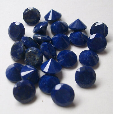 #ad Natural Lapis Lazuli 3mm To 20mm Round Faceted Cut Loose Gemstone $47.80
