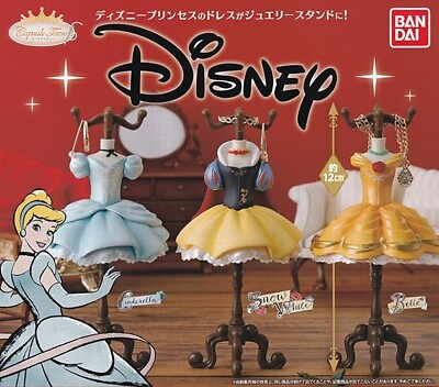 #ad Bandai Toys Capsule Gashapon Disney Princess Capsule Torso Full Set 3 pieces $24.99