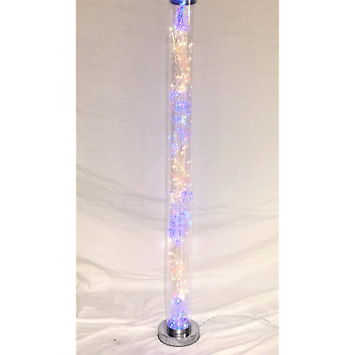 #ad LKUA Clear Column Floor Lamp Modern LED Corner Standing RGB Red White Blue $79.99