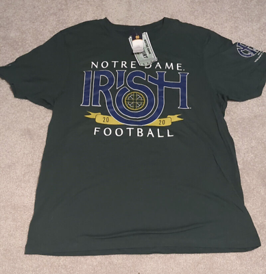 #ad Norte Dame Irish Football Men#x27;s Size 2XL Green T Shirt Spirit Legacy 31 Years $16.00