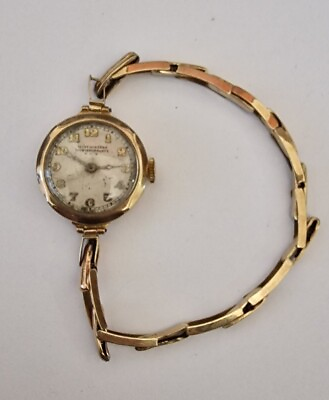 #ad Antique 9ct Yellow Gold Ladies Mechanical Winding Art Deco Watch Winegartens EC2 GBP 499.99