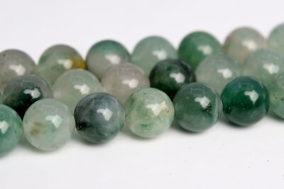 #ad Natural Green Chalcedony Beads Grade AAA Round Gemstone Loose Beads 8 10MM $11.04