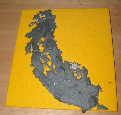 #ad COOL 1970#x27;s Industrial Cast Iron Foundry Spill Wall Art State of California $249.00