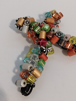 #ad Large Religious Cross Wired Beaded Charms $12.00