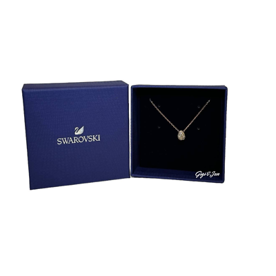 #ad Swarovski tear drop necklace Rose Gold New in box $45.00