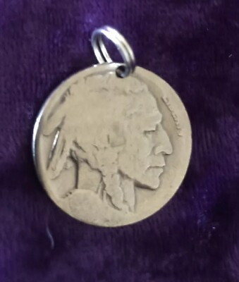 #ad Buffalo Indian Head Nickel Coin Jewelry Pendant Charm Vintage Antique $9.99