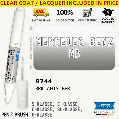 #ad 9744 Silver Touch Up Paint for Mercedes Benz MB S KLASSE E C SL G SLK CABRIO SPR $14.99
