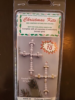 #ad Vtg Mac Enterprises Christmas Kits Christmas Crosses 204 43 Makes 10 $10.00