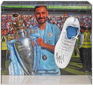 #ad Ilkay Gundogan Manchester City Hand Signed Football Boot Large Display AFTAL COA GBP 329.00