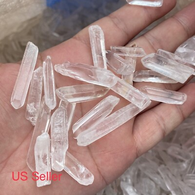 #ad 50g Tibet small Lot Natural Clear Quartz Crystal Points Wand Specimen US Fast $6.99