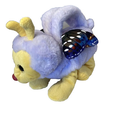 #ad Plushies Purple Butterfly Plush Zipper Purse Bag 10quot; Winged Animal Stuffed Toy $13.86